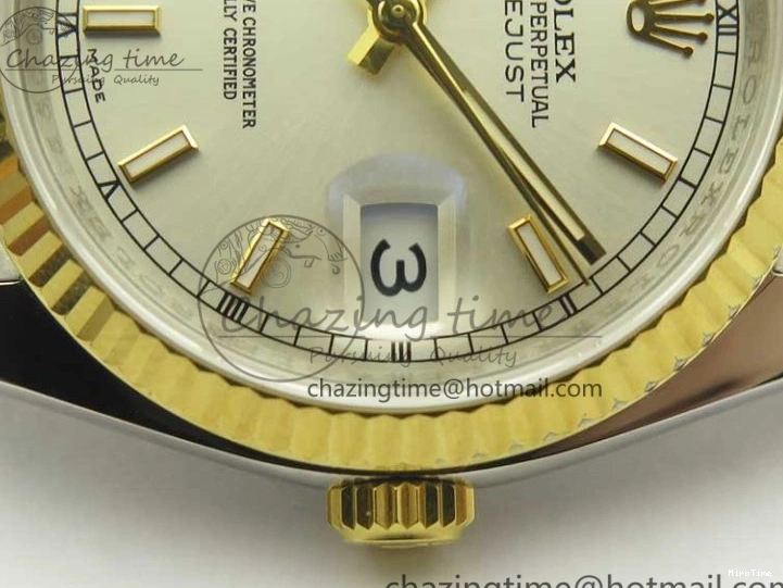 MiroTime 0519 DateJust 36 SS YG 126233 ARF 1:1 Best Edition Silver Dial Stick Markers on SS YG Jubilee Bracelet SH Elegant 3430